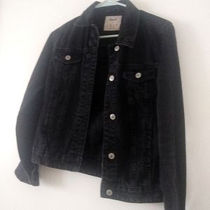 Black denim jacket